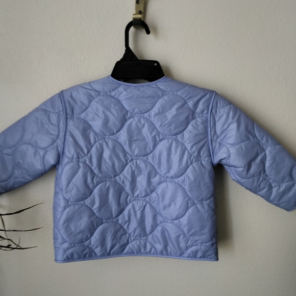 ARKET Kids Ken Quilted Padded Ripstop Jacket In Periwinkle Blue - Picture 3 of 8